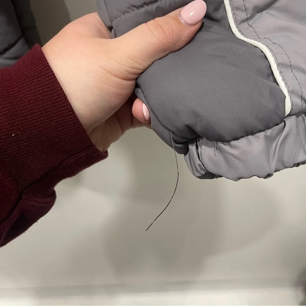Protection System Puffer Quilted Jacket Grey Kids Size 18/20